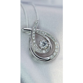 Підвіска із білого золота з діамантами 0,480 ct